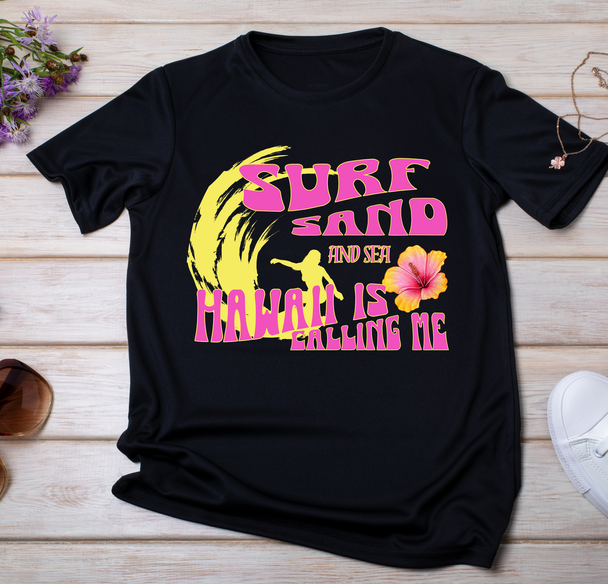 HI is calling surf girl Tshirt