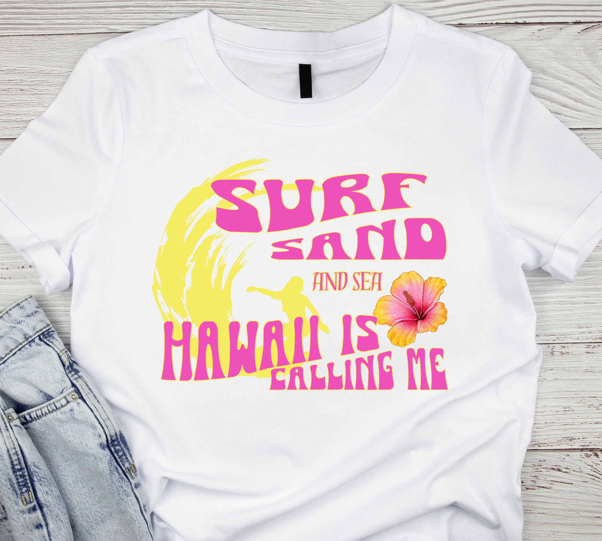 HI is calling surf girl Tshirt