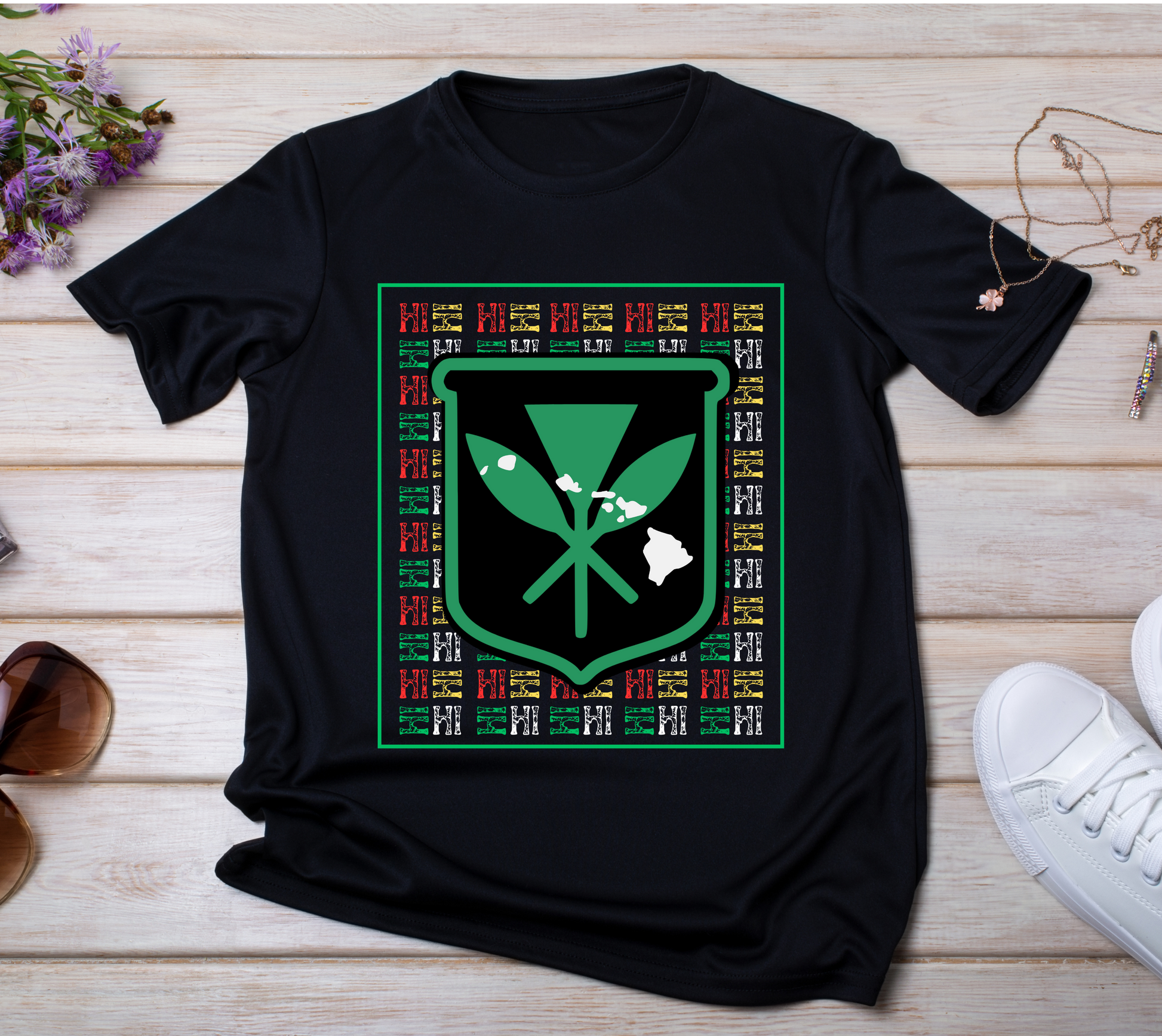 HI Pattern Kanaka Maoli Tshirt