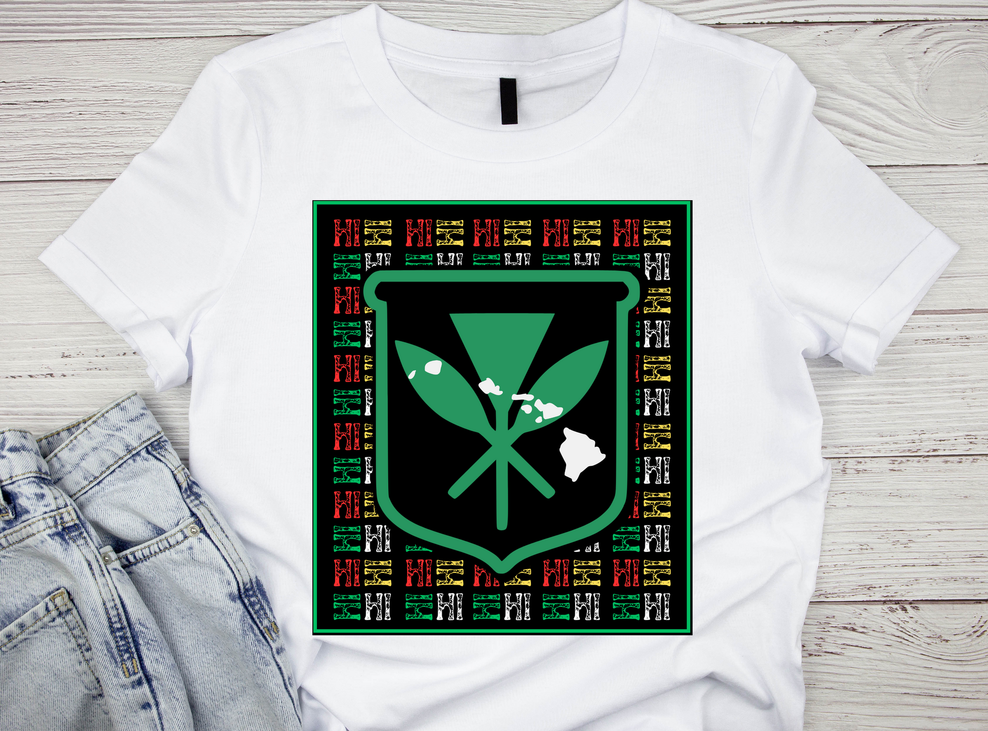 HI Pattern Kanaka Maoli Tshirt