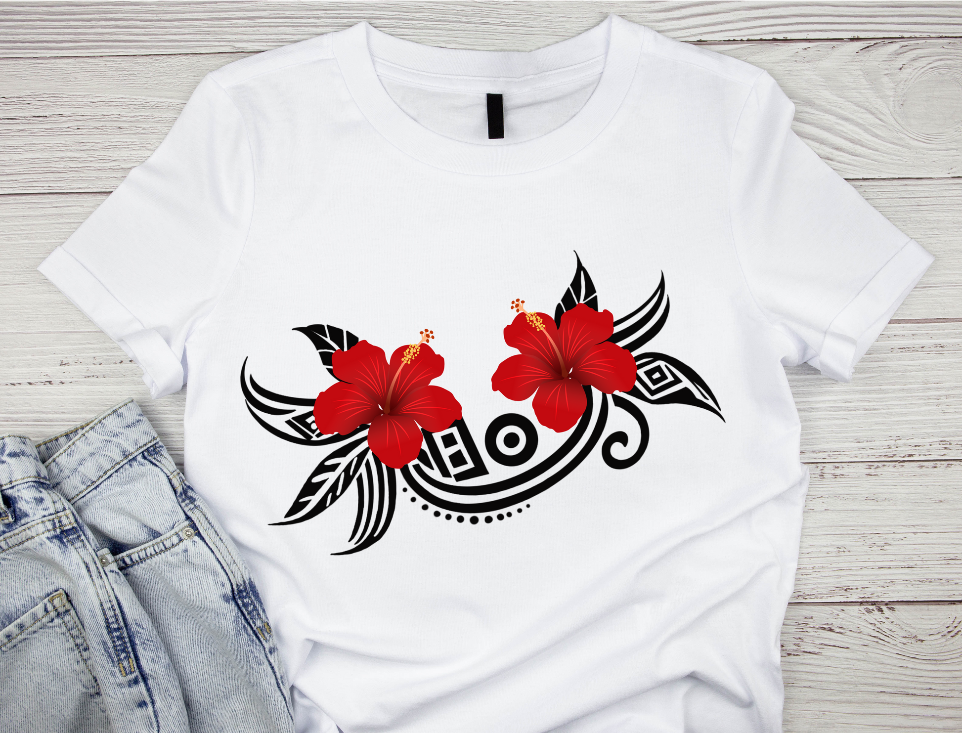 Tribal with Flower Tshirt