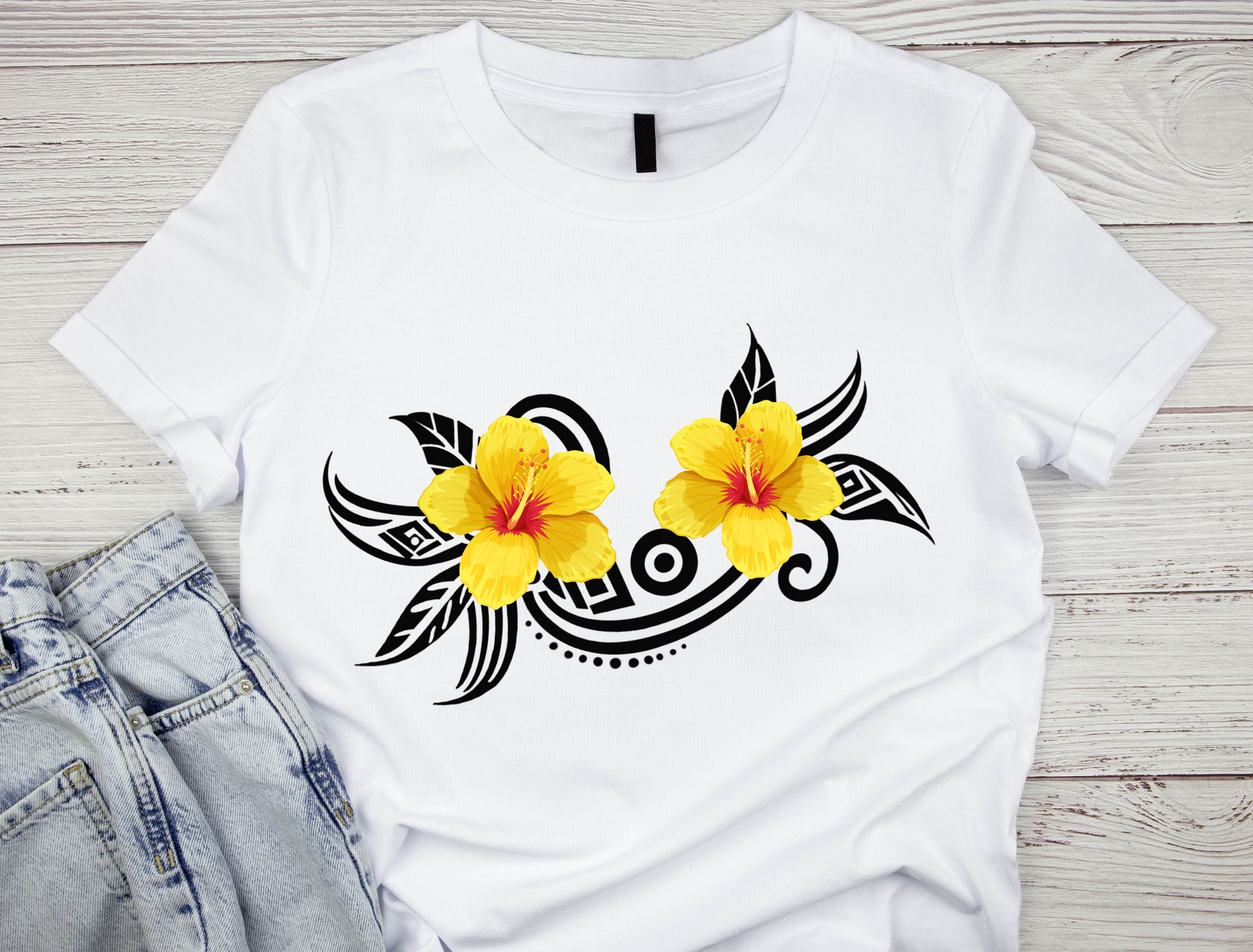 Tribal with Flower Tshirt