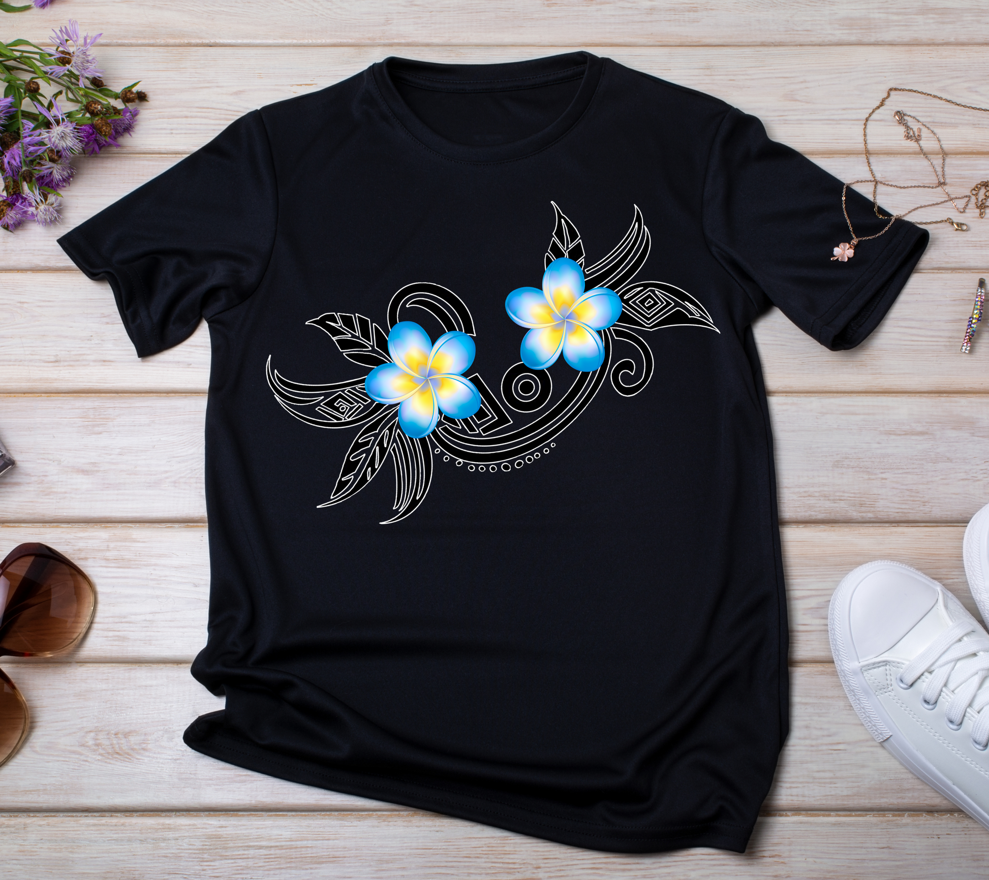 Tribal with Flower Tshirt