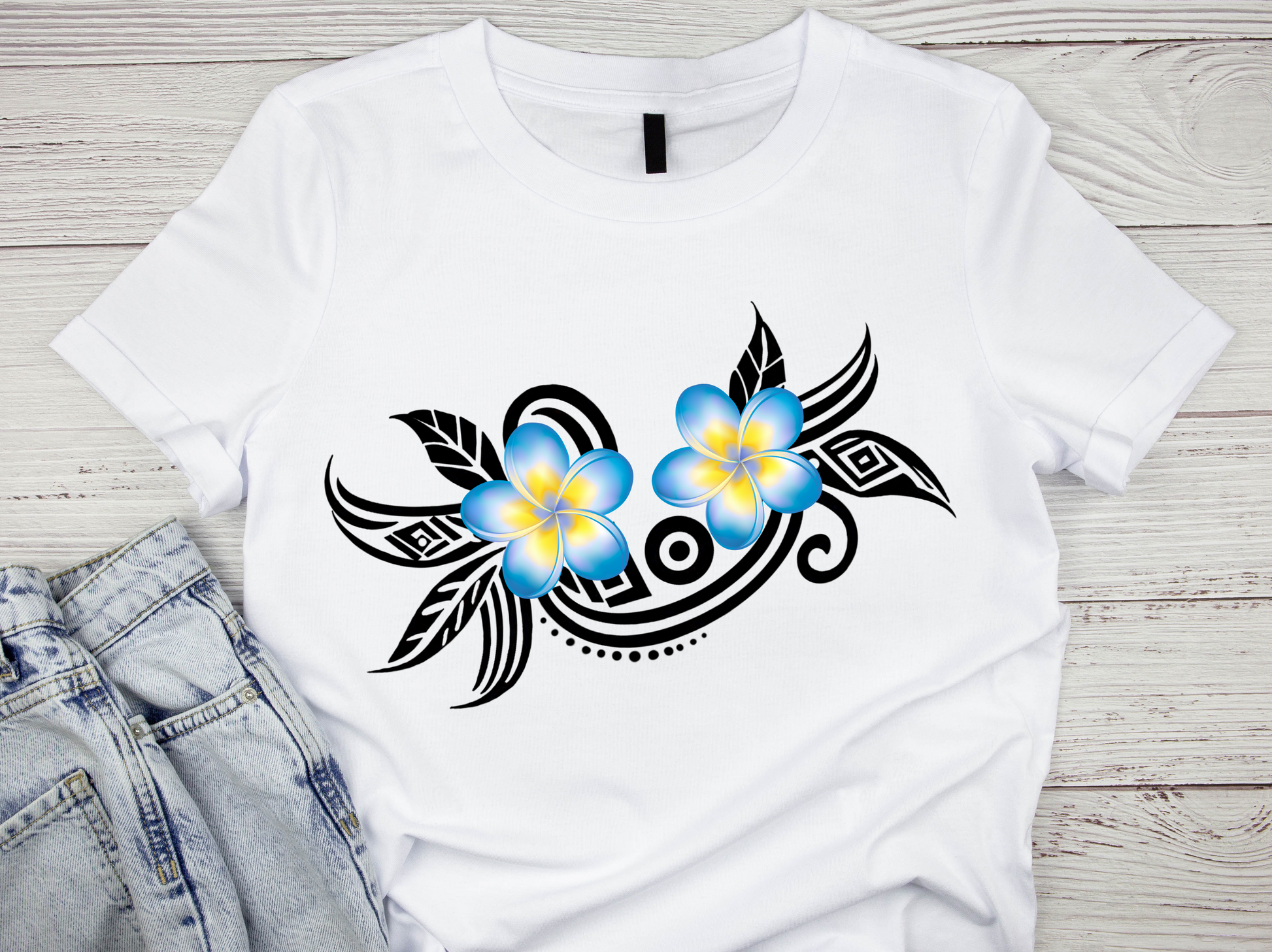 Tribal with Flower Tshirt